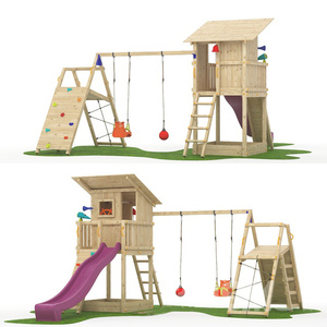 现代儿童游乐场滑梯秋千，游乐设备