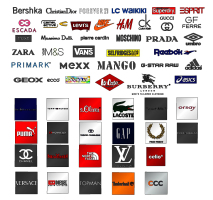 现代店铺服装商标，logo广告
