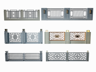 新中式铁艺围墙围栏