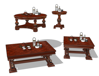 欧式茶几边几组合