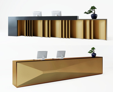 现代轻奢前台接待台