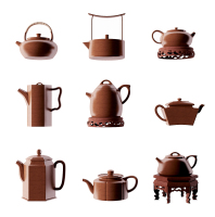 中式紫砂茶壺茶具