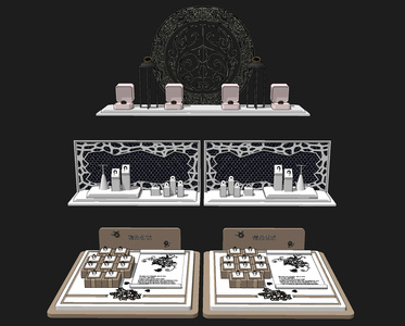 现代珠宝首饰列展示