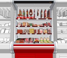 現代超市熟食食物冰柜