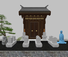 中式古建門頭