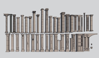 欧式罗马柱，柱子
