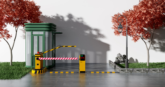 现代保安亭收费杆