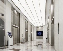 現代公寓電梯廳過道