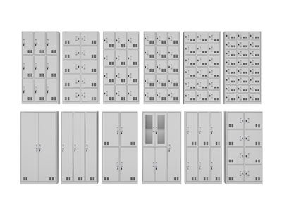 现代员工储物柜，铁皮柜