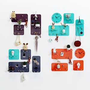 北欧洞洞板置物架