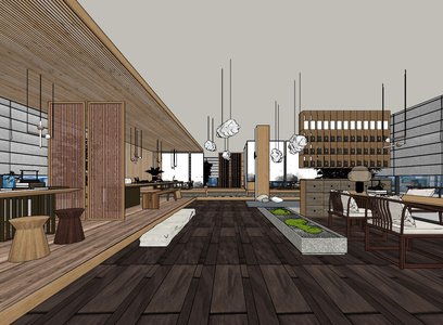 新中式会所茶楼茶室