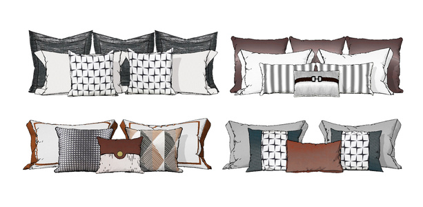 现代抱枕,靠包，靠垫