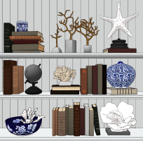 現代古典書籍，陶瓷器皿，飾品擺件