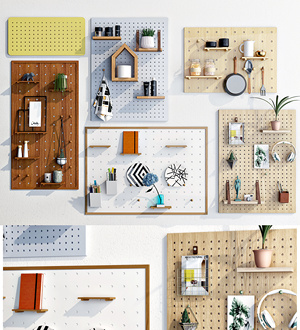 北欧洞洞板壁挂置物架