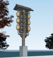 中式民宿度假村古建指示牌戶外燈