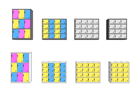 现代学校儿童储物柜