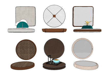 日式蒲团布艺坐垫