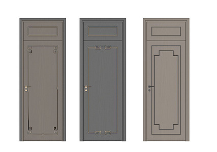 新中式卧室门组合