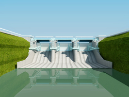 現代堤壩 ,水庫 ，水閘