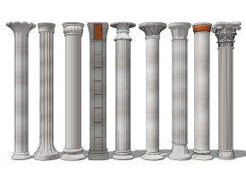 欧式罗马柱，柱头，柱子