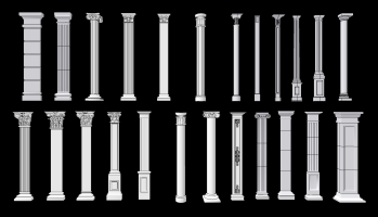 欧式罗马柱柱头，柱子