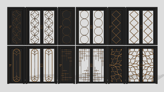 现代新古典欧式推拉门组合