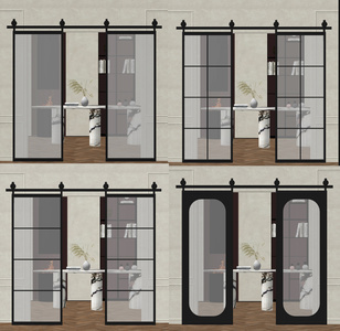 现代谷仓门,隔断门