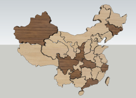 现代中国地图墙饰，挂饰挂件