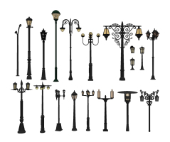 歐式美式鐵藝路燈,戶外燈組合