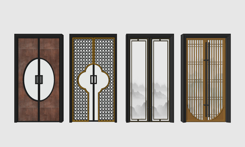 新中式推拉门