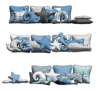 地中海儿童图案抱枕,靠包,靠垫,