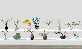 01新中式花藝，花瓶，插花，盆栽