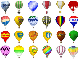 现代热气球 充气飞艇