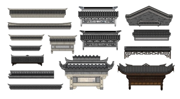 中式古建建筑屋檐