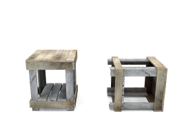 木箱子，木凳子