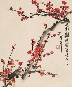 国画梅花水墨中式装饰画 新中式装饰画 梅花装饰画 