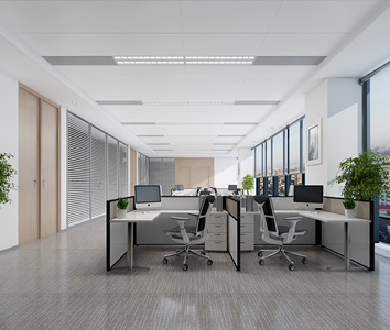 现代敞开办公区 