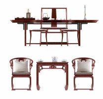中式古典實木紅木家具圈椅八仙桌，方桌，書桌椅，椅子官帽椅
