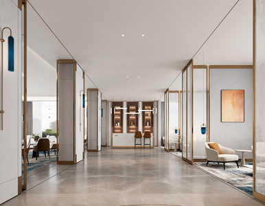 现代售楼处 接待区