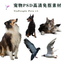 宠物PSD高清免抠后期素材Viz-People – Pets v1