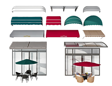 现代遮阳棚_遮阳伞_钢构_雨棚_休闲椅 (1)