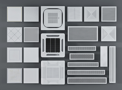 现代中央空调,出风口,排风扇,铝扣板 ，风口换气扇