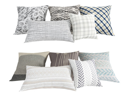 现代布艺抱枕组合