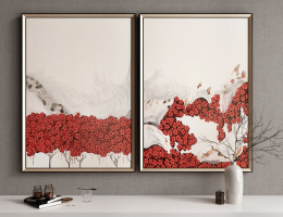 新中式梅花裝飾畫，掛畫