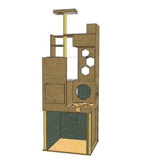 现代宠物猫舍 猫爬架