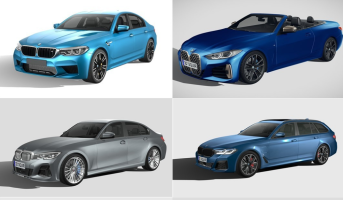 BMW汽车，轿车跑车3D模型合集2019-2022年BMW汽车3D模型，FBX格式，包含贴图材质