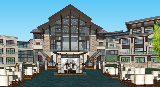 东南亚山地滨水度假酒店