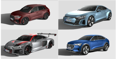 33款奧迪-AUDI汽車3D模型合集FBX格式Audi Car Collection 2019-2022