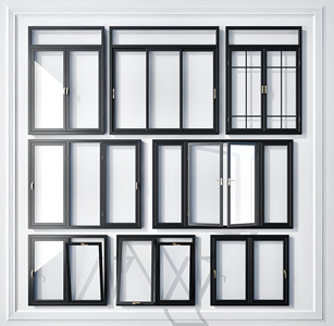 现代玻璃窗户，铝合金创客