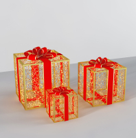現代圣誕禮物禮品包裝盒裝飾燈 美陳裝飾品